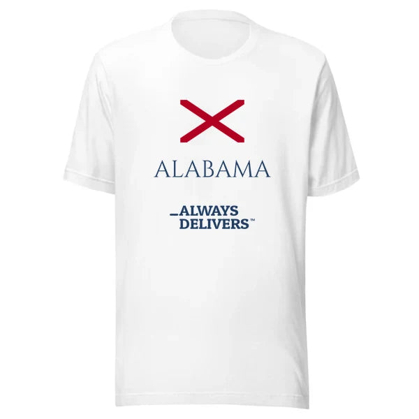 alabama-always-delivers-tee|tee|white