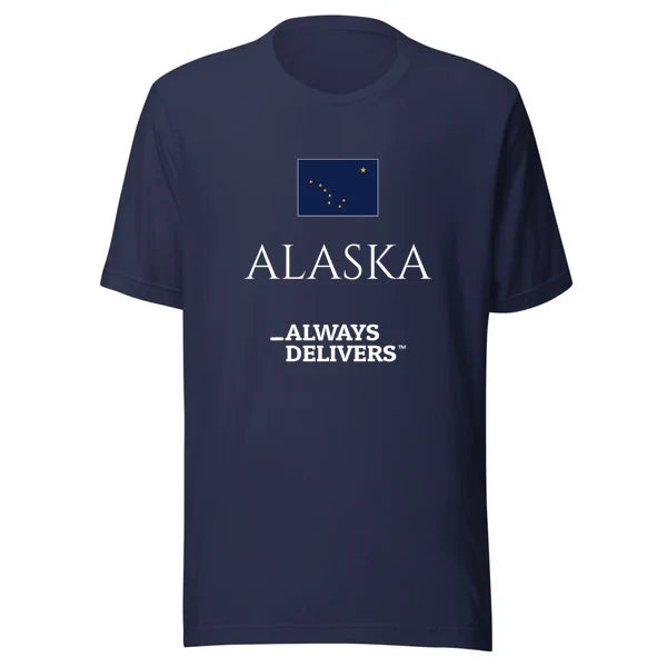 alaska-always-delivers-tee|tee|navy
