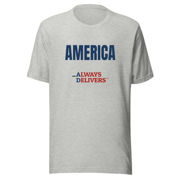 america-always-delivers-tee|tee|heather