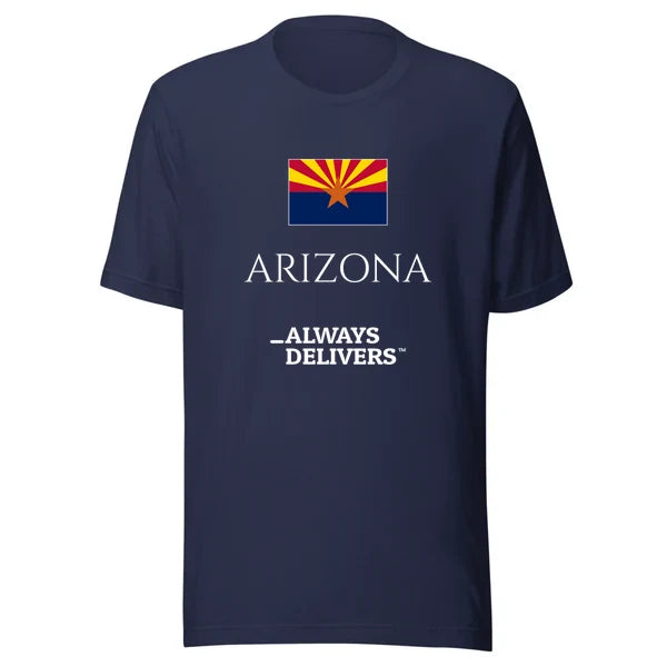 arizona-always-delivers-tee|tee|navy