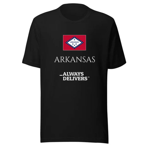 arkansas-always-delivers-tee|tee|black