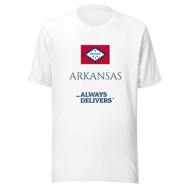 arkansas-always-delivers-tee|tee|white