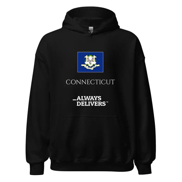 connecticut-always-delivers-hoodie|hoodie|black