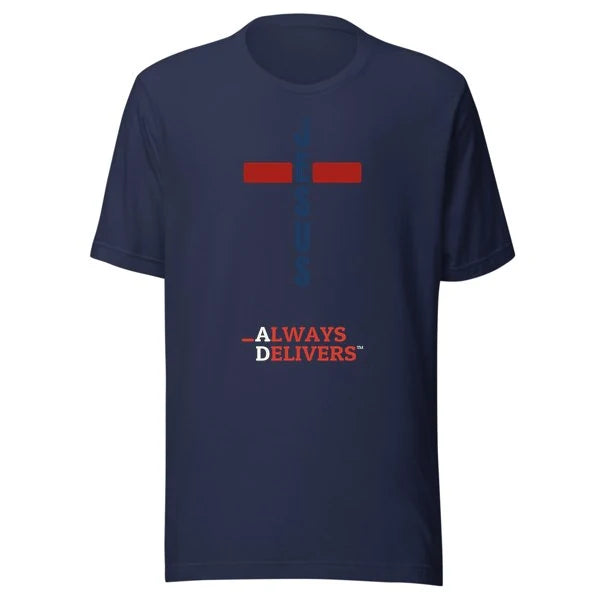 cross-always-delivers-tee|tee|navy