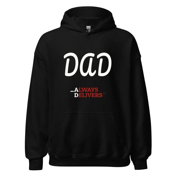 dad-always-delivers-hoodie|hoodie|black