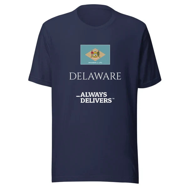 delaware-always-delivers-tee|tee|navy