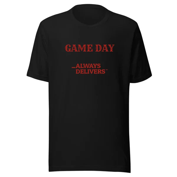 gameday-always-delivers-tee|tee|black