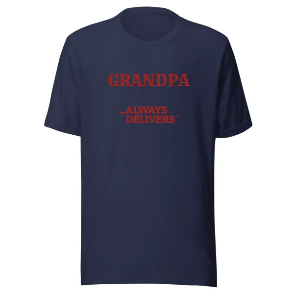 grandpa-always-delivers-tee|tee|navy