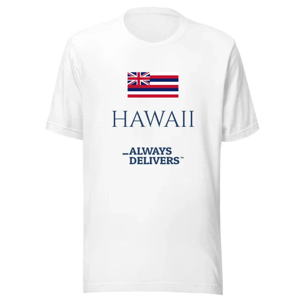 hawaii-always-delivers-tee|tee|white