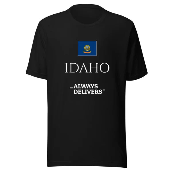idaho-always-delivers-tee|tee|black