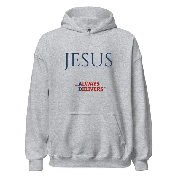 jesus-always-delivers-hoodie|hoodie|heather