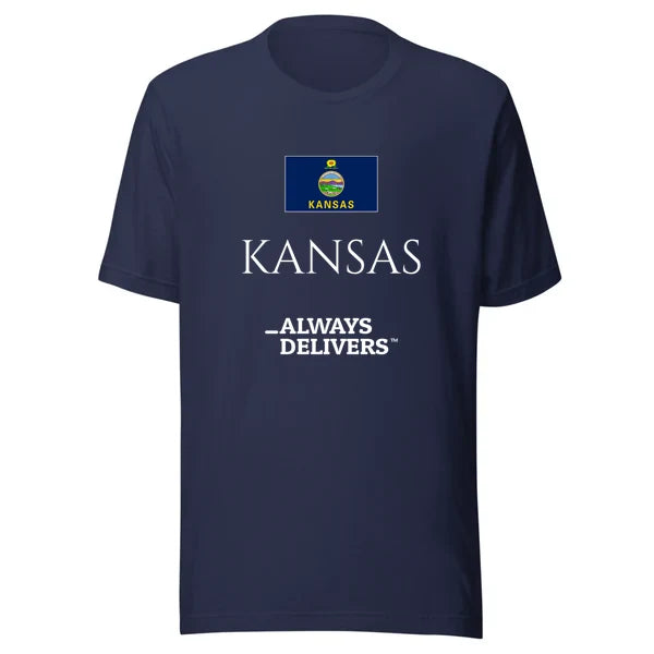 kansas-always-delivers-tee|tee|navy