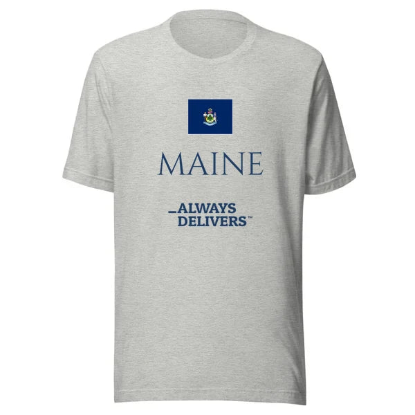 maine-always-delivers-tee|tee|heather