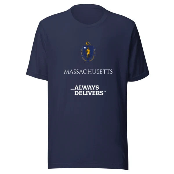 massachusetts-always-delivers-tee|tee|navy