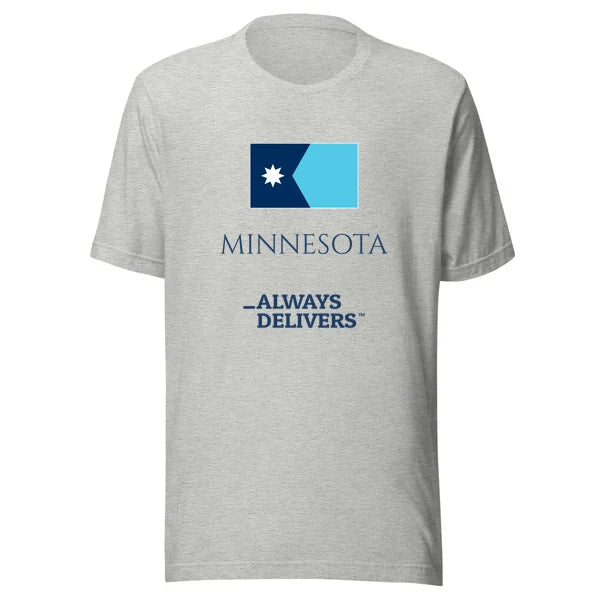 minnesota-always-delivers-tee|tee|heather