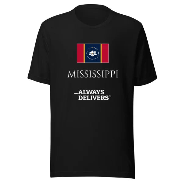 mississippi-always-delivers-tee|tee|black