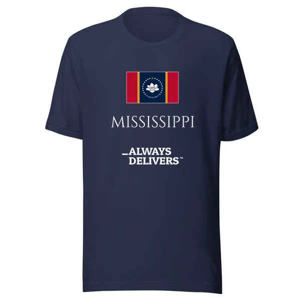 mississippi-always-delivers-tee|tee|navy