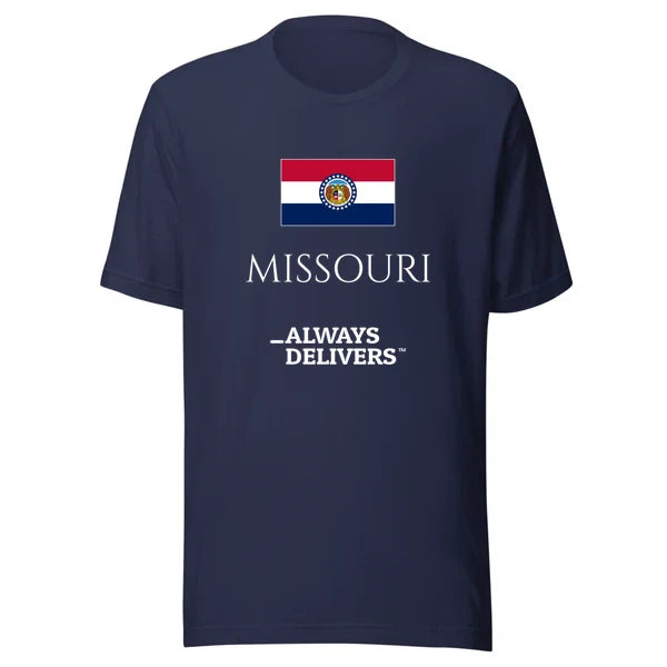 missouri-always-delivers-tee|tee|navy