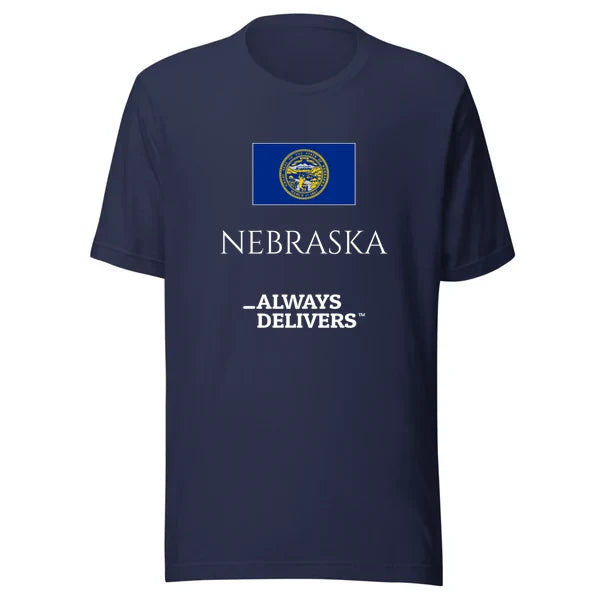 nebraska-always-delivers-tee|tee|navy