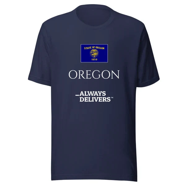 oregon-always-delivers-tee|tee|navy