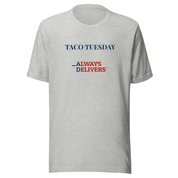 taco-always-delivers-tee|tee|heather