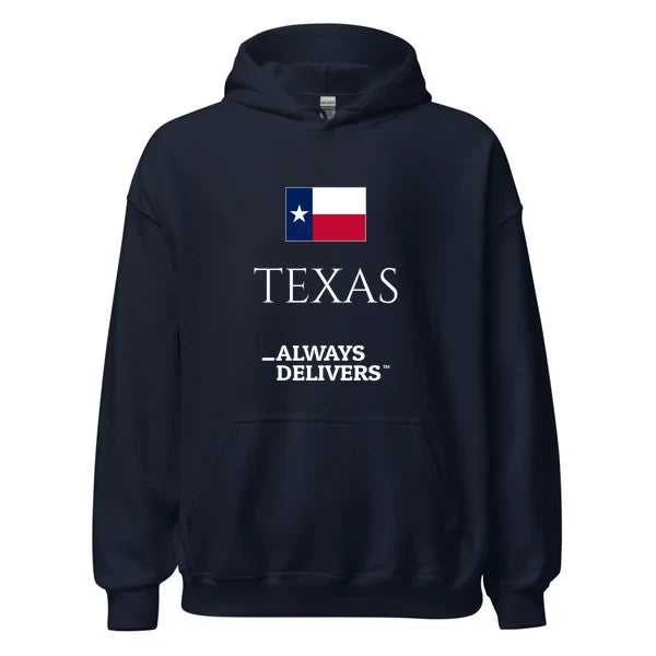 texas-always-delivers-hoodie|hoodie|navy