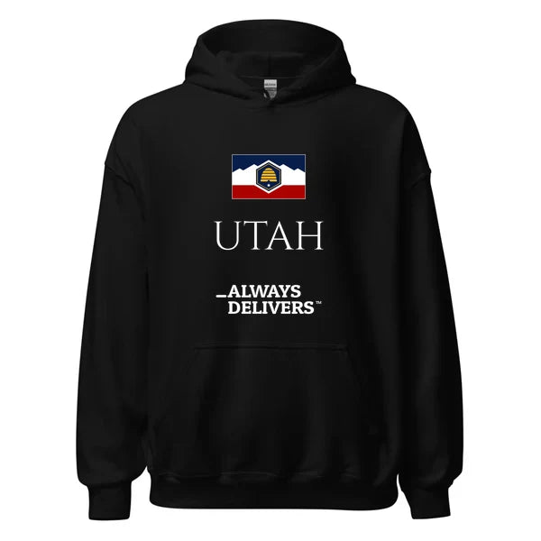 utah-always-delivers-hoodie|hoodie|black