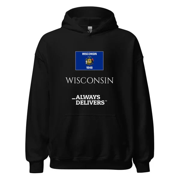wisconsin-always-delivers-hoodie|hoodie|black